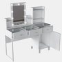 Hanah Home Mesa de Maquillaje Blanca con 9 Focos